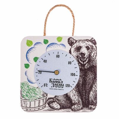 Термометр с круглой шкалой "Медведь"