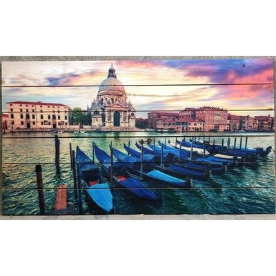 Картина для бани "Лодки. Закат. Монумент", МАССИВ, 60×40 см
