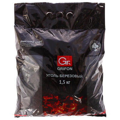 Уголь березовый GRIFON, 1,5 кг