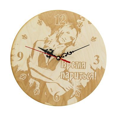 Часы банные "Время париться!" ангел, Ø25 см