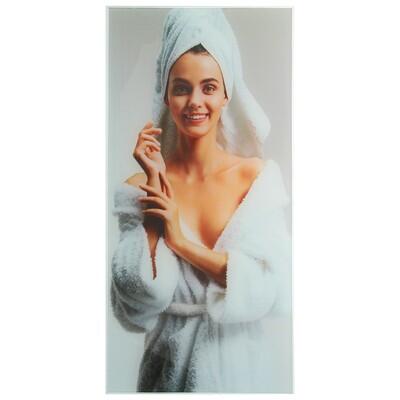 Картина для бани «Женщина в халате», 25х50 см