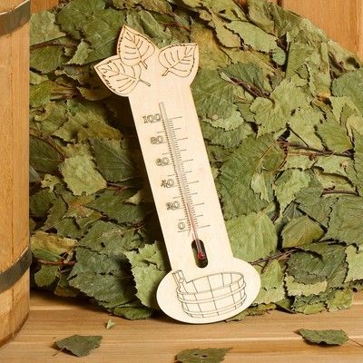 Деревянный термометр для бани "Берёзка",