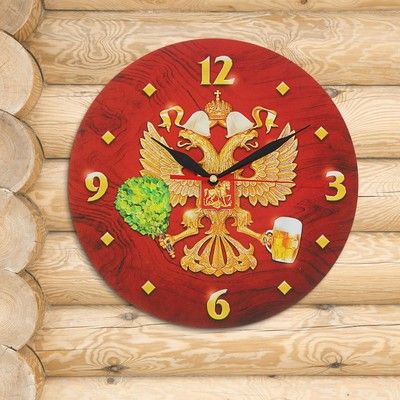 Часы «Русская баня», полноцветная печать, Ø 25 см