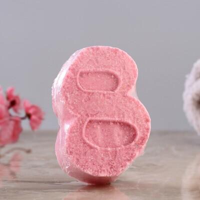 Бомбочка для ванны "С 8 марта" с ароматом миндаля, розовая