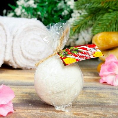 Бомбочка для ванны из персидской соли "Счастья в Новом году" масло лаванды, 140гр