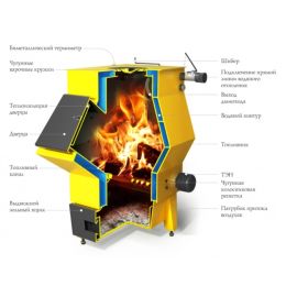 Отопительный котел TMF Ташкент 2017 Лайт, 12 кВт, под АРТ и ТЭН, желтый