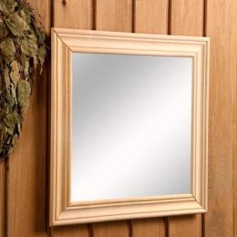 Зеркало настенное в багете, из липы 30×30см