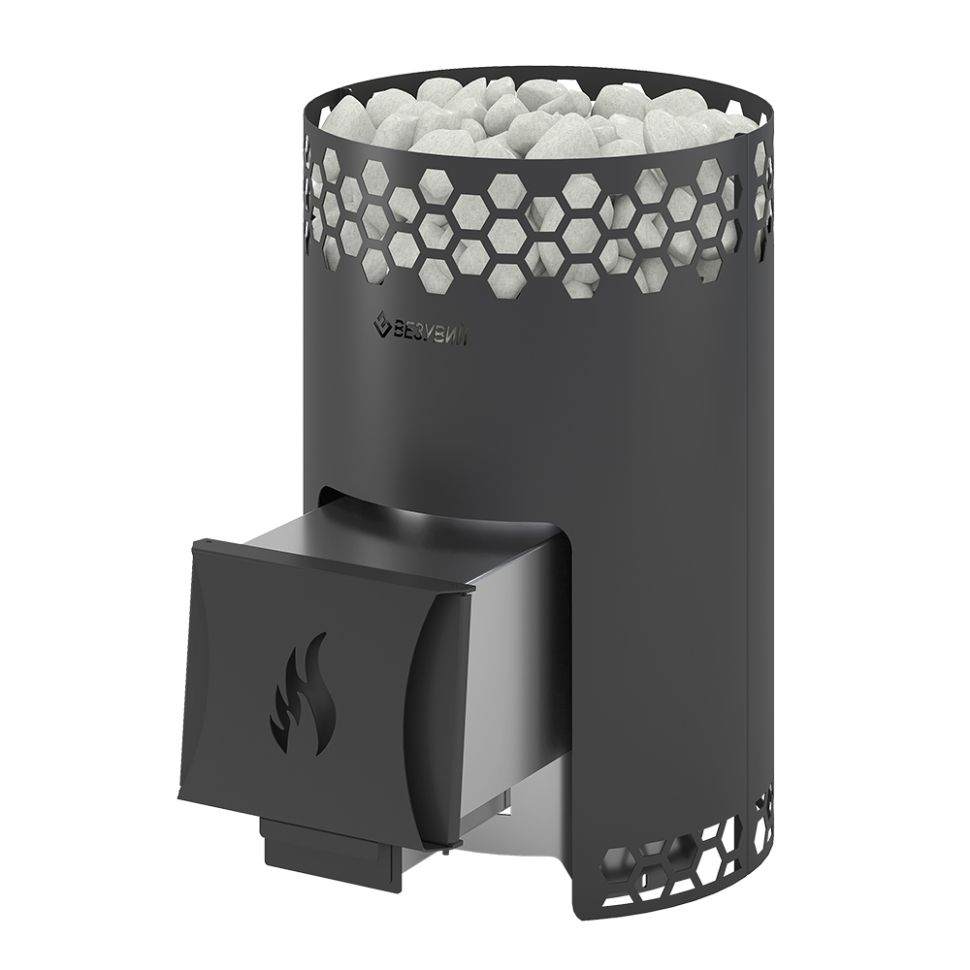 Печь для бани Везувий "Чёрная Пчёлка 20" НЕРЖ.