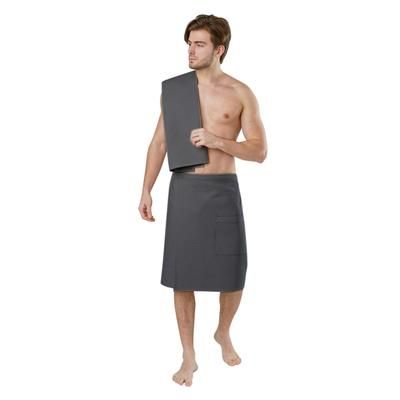 Набор для сауны мужской: килт 60х145 см, полотенце 60х90 см, цвет хакки