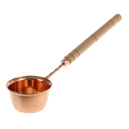 Черпак медный SL, 0,2 л., с ручкой из бука