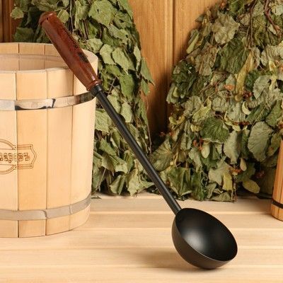 Ковш SL из стали, 0,2 л., черный