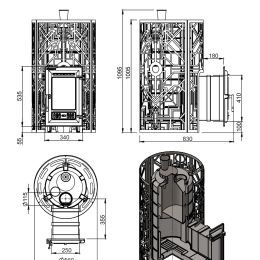 Печь для бани Эверест "Steam Master" GALAXY 24 (310) ЧУГУН