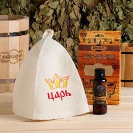 Подарочный набор Добропаровъ Шапка "Царь" + Ароматизатор Чабрец