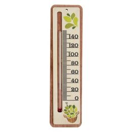 Термометр деревянный "Шайка и веник", 19х5х1см, Добропаровъ