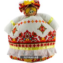 Кукла на чайник «Девица в деревенском платье»