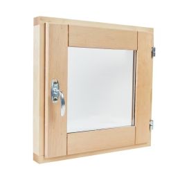 Окно для бани 400×400 мм (Ольха)