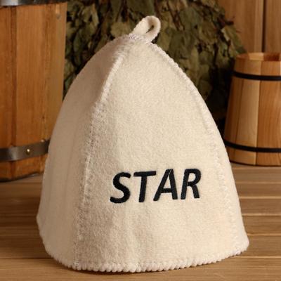 Шапка для бани с вышивкой "Star"
