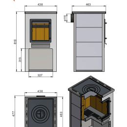 Камин ЭТНА (ДТ-4С) Ø115мм