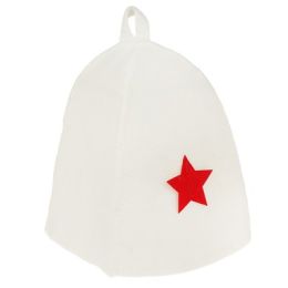 Набор банный "С Шапкой" (шапка, коврик), белый