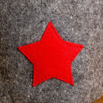 Шапка для бани "Будёновка" войлок, серая