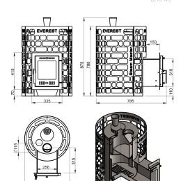 Печь для бани Эверест "Steam Master" 18 (210М)