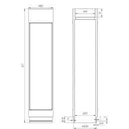 Чугунный дымоход-К 130/740 130/740 PROMETALL