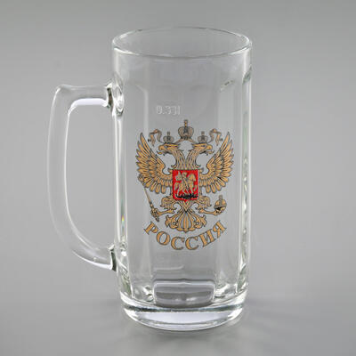 Кружка пивная «Герб России», 330 мл, в подарочной упаковке