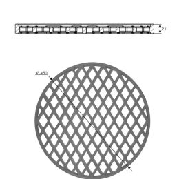 Решетка чугунная круглая "СТЕЙК" Ø 450мм