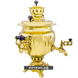 Самовар жаровой на дровах 2,5 л «Круглый»