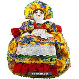 Кукла на чайник «Барыня в подсолнечном платье»