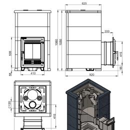 Печь для бани Эверест "Steam Master 38 ЧУГУН" Амфиболит, S-40