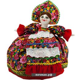 Кукла на чайник «Барыня в цветочном платье»