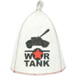 Шапка банная с принтом Wor tank (Б40268)