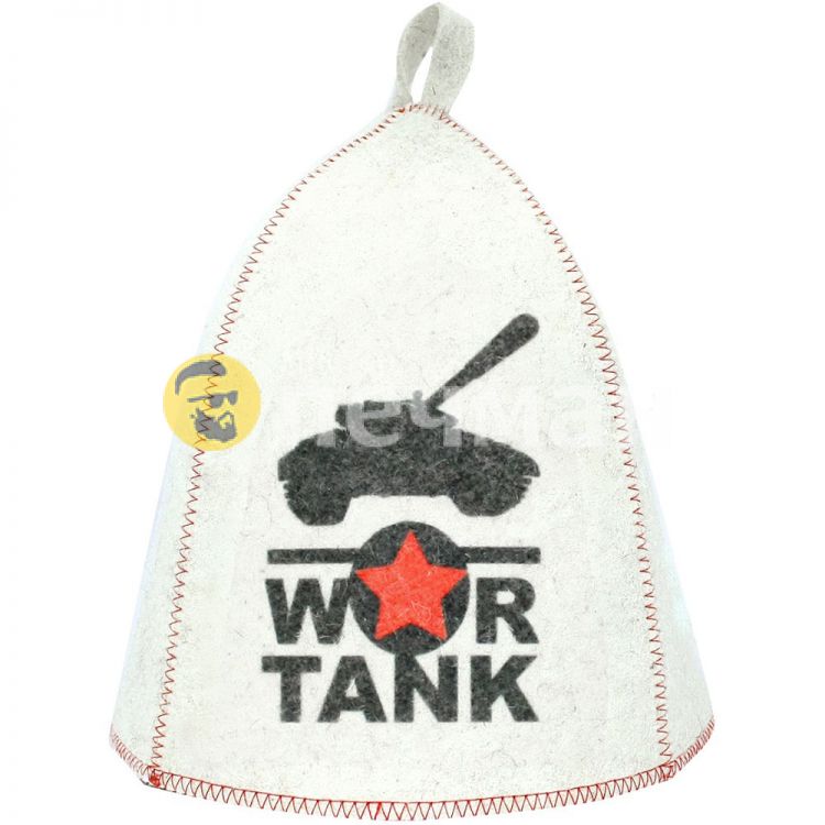 Шапка банная с принтом Wor tank (Б40268)