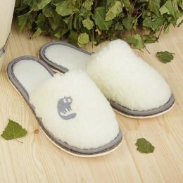 Тапочки для бани "КотЭ" женские, закрытые, экофетр