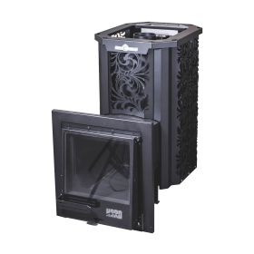 Печь банная "СТАЛЬ-МАСТЕР HARD" "Хохлома" 30L Панорама
