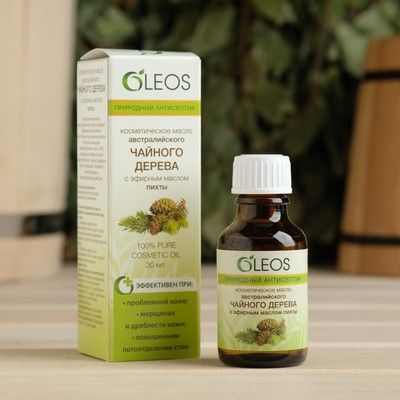 Косметическое масло "Чайное дерево" с  маслом пихты, природный антисептик 30 мл Oleos