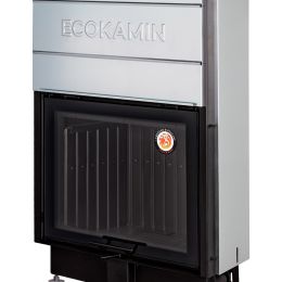 Каминная топка Экокамин ВЕГА 800 B принтинг черный шамот