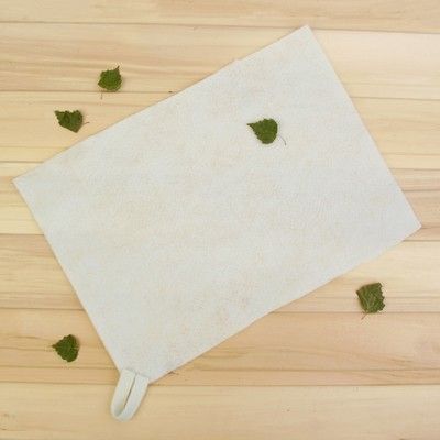 Коврик для бани "Классический" с петлей, белый, 40х30см, ЭКОНОМ