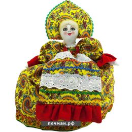 Кукла на чайник «Барыня в городецком платье»
