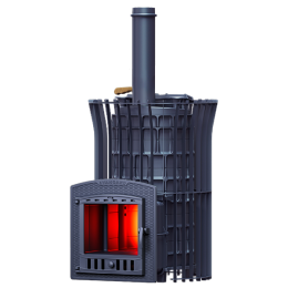 Печь для бани Авангард ЗК 40 (П2) Ураган в сетке Тюльпан