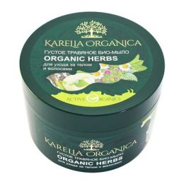 Густое травяное био-мыло Karelia Organica HERBS для тела и волос, 500 мл