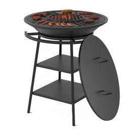 Чугунный Fantastic Grill Везувий Ø 700 (чаша+подставка+плита Gurman Ø700+крышка)