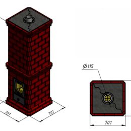 Печь отопительная "КИВ-30"