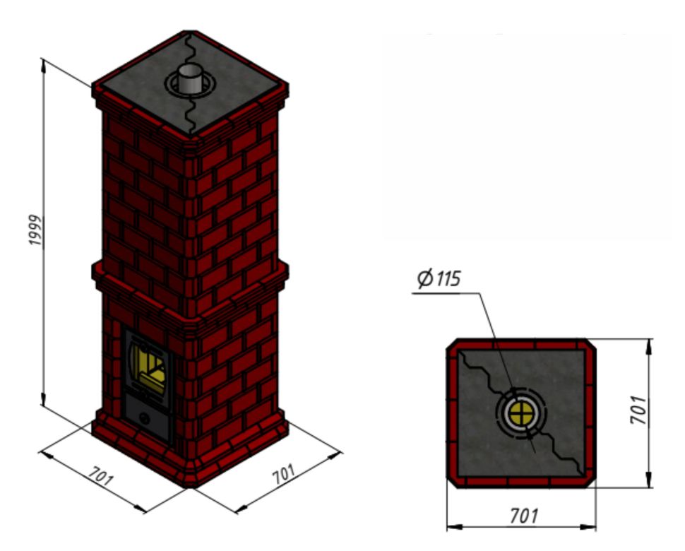 Печь отопительная "КИВ-30"