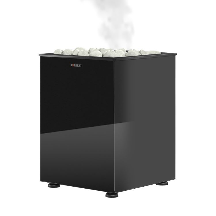 Электрокаменка EVEREST Черный Кристалл с парогенератором 15кВт (Black Crystal Steam S150)