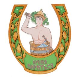 Табличка для бани подкова "Время париться"