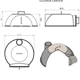 Садовая чугунная печь LEGENDA GARDEN