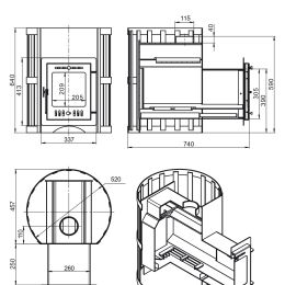 Печь для бани ВЕЗУВИЙ Скиф Ковка 16 (210) "М"