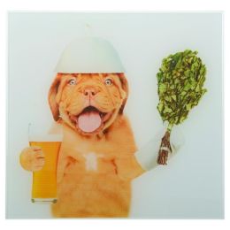 Картина для бани «Собака с веником»,30х30 см